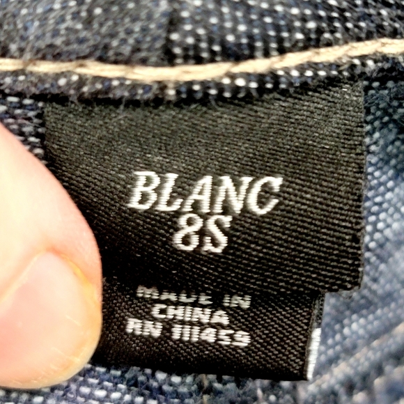 WHITE HOUSE|BLACK MARKET ♡ Black Denim Embellished Bling Trouser Leg Jeans 8S - Picture 10 of 16